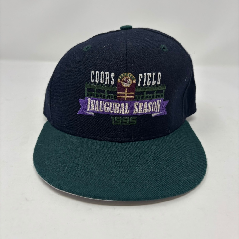 VTG Coors Field 1995 Inaugural Season New Era Hat Mens 6 3/4 Fitted Wool